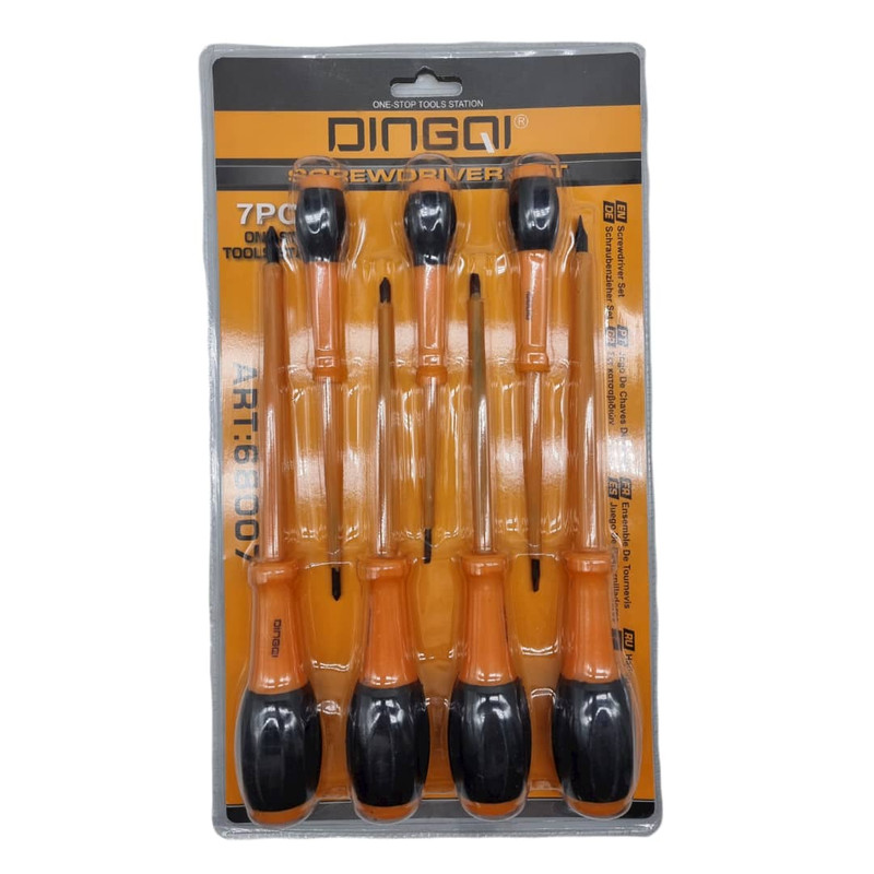 پیچ گوشتی عایق برق دینگشی مدل 68007 مجموعه 7 عددی